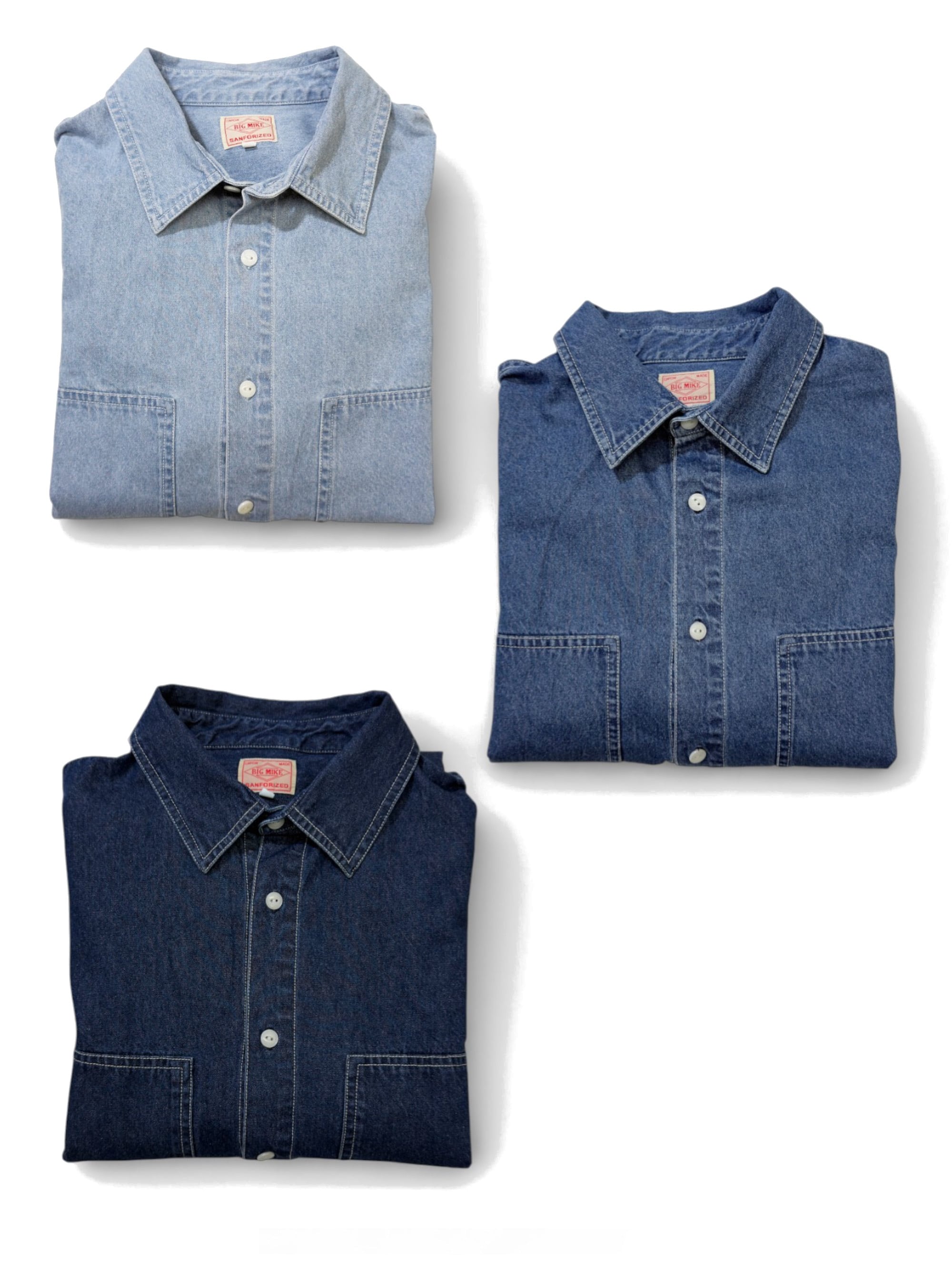Denim Utility Long Sleeve Shirts - 102615350 | 【BIG MIKE / ビッグ