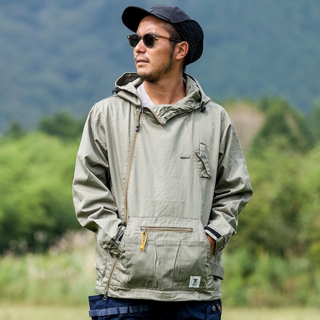 grn outdoor HIASOBI CAMPER JACKET go201q ジャケット ポケット 撥水 難燃 加工 収納 ドリンク アウトドア キャンプ バーベキュー BBQ