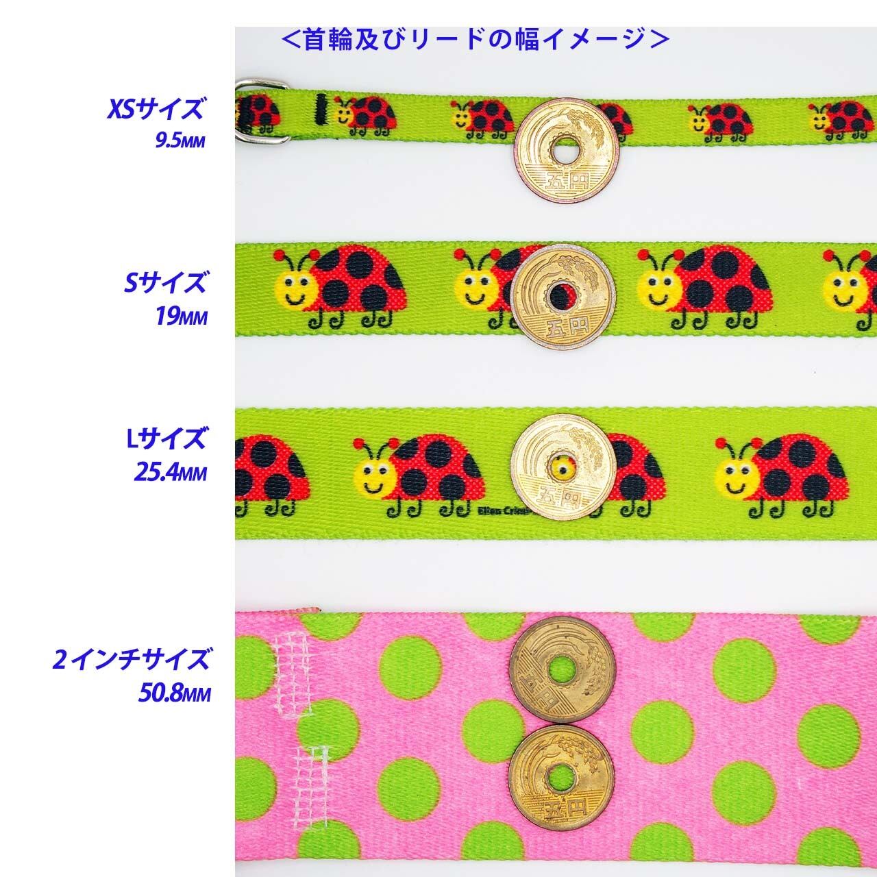ブルー/メロン水玉 ロマンハーネス＋リードセット XSサイズ - Yellow
