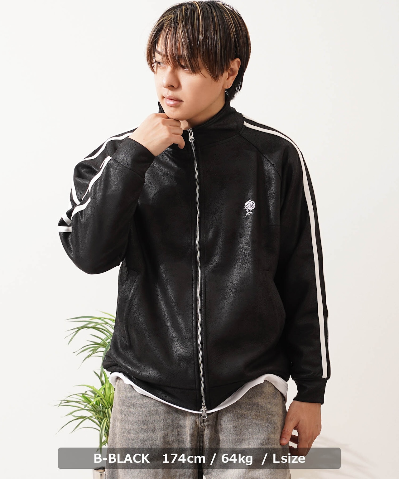 ◆レザーライク トラックジャケット◆si-90700725