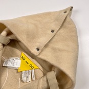 希少 フランス製 90s KO and CO コーアンドコー 切替デザイン ウール オーバー コート ジャケット /ウールン商会/アイボリー系/ビンテージ