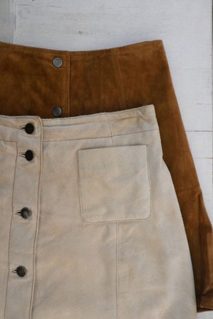 suède leather mini skirt - Euro