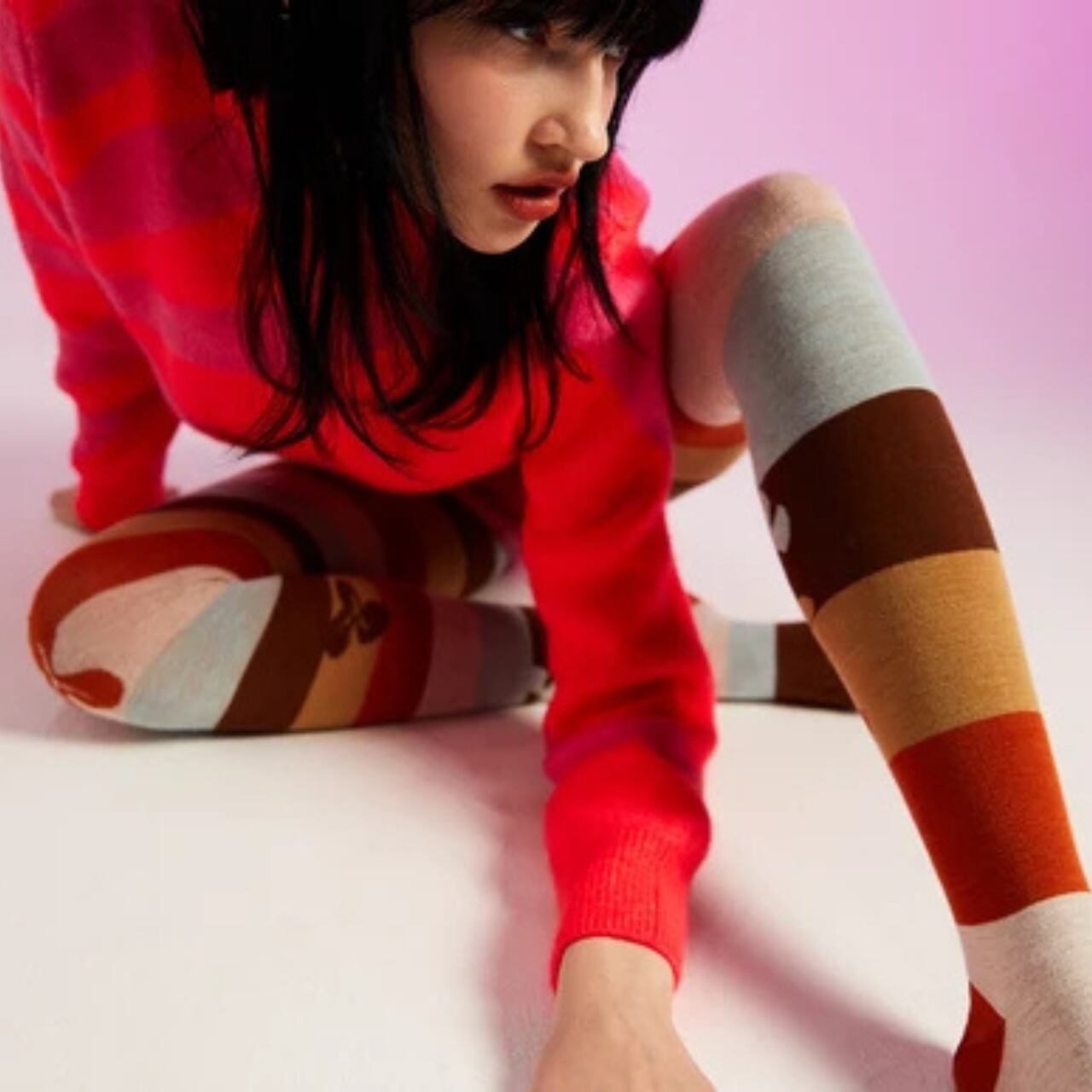 【2nd PALETTE】アート タイツ〈 mellow_autumn 〉|日本製