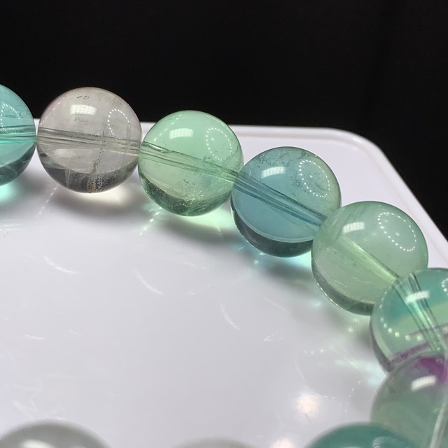 大玉✩爽やかな色合いフローライトブレスレット