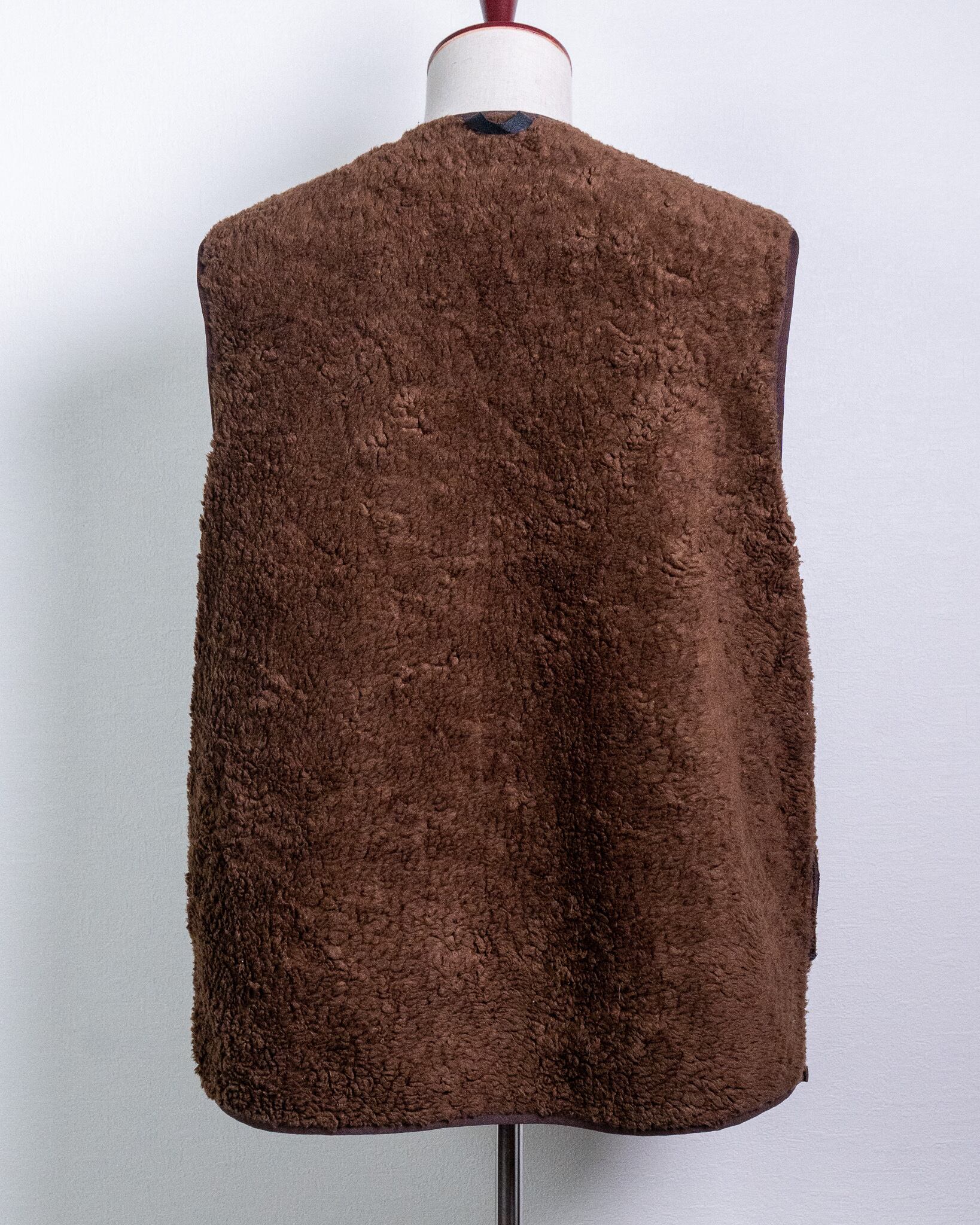 BARBOUR バブアー ファー ボア ベスト 3クラウン Barbour 3warrant Front Zipper Boa Linner Vest 