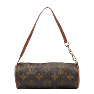 ルイ ヴィトン モノグラム パピヨン30 旧型 付属 ポーチ ミニハンドバッグ ブラウン PVC レザー レディース LOUIS VUITTON 【中古】