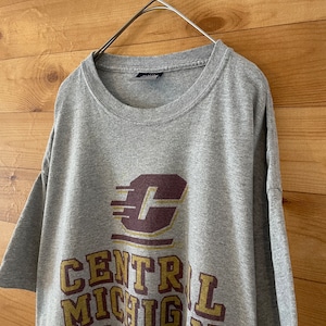 【MV SPORT】カレッジ セントラル・ミシガン大学 Tシャツ ロゴ Central Michigan Chippewas プリント XL US古着