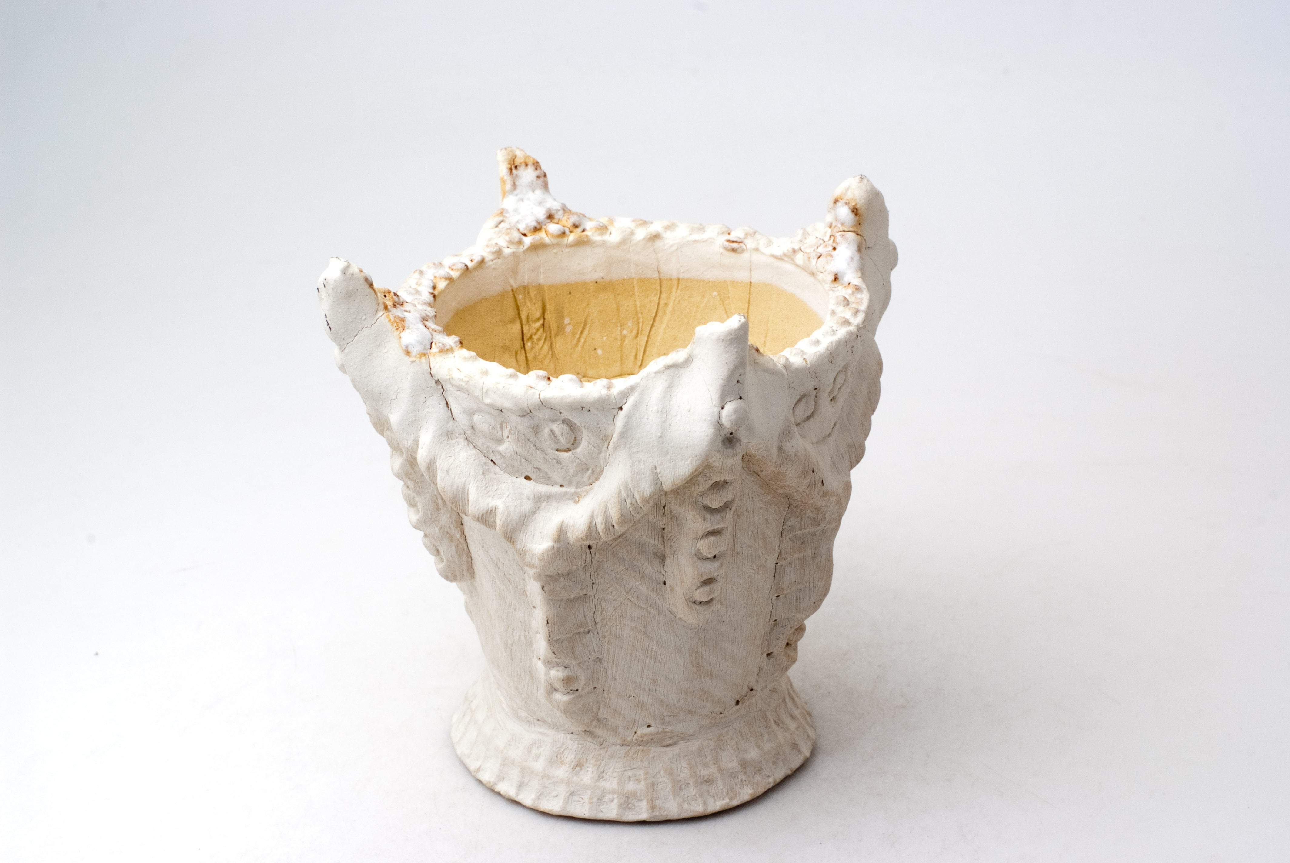 陶器鉢（2~2.5号相当）縄文風植木鉢 M-2832 | design &crafts POTS