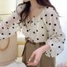 フレンチドット柄シャツ T-137
