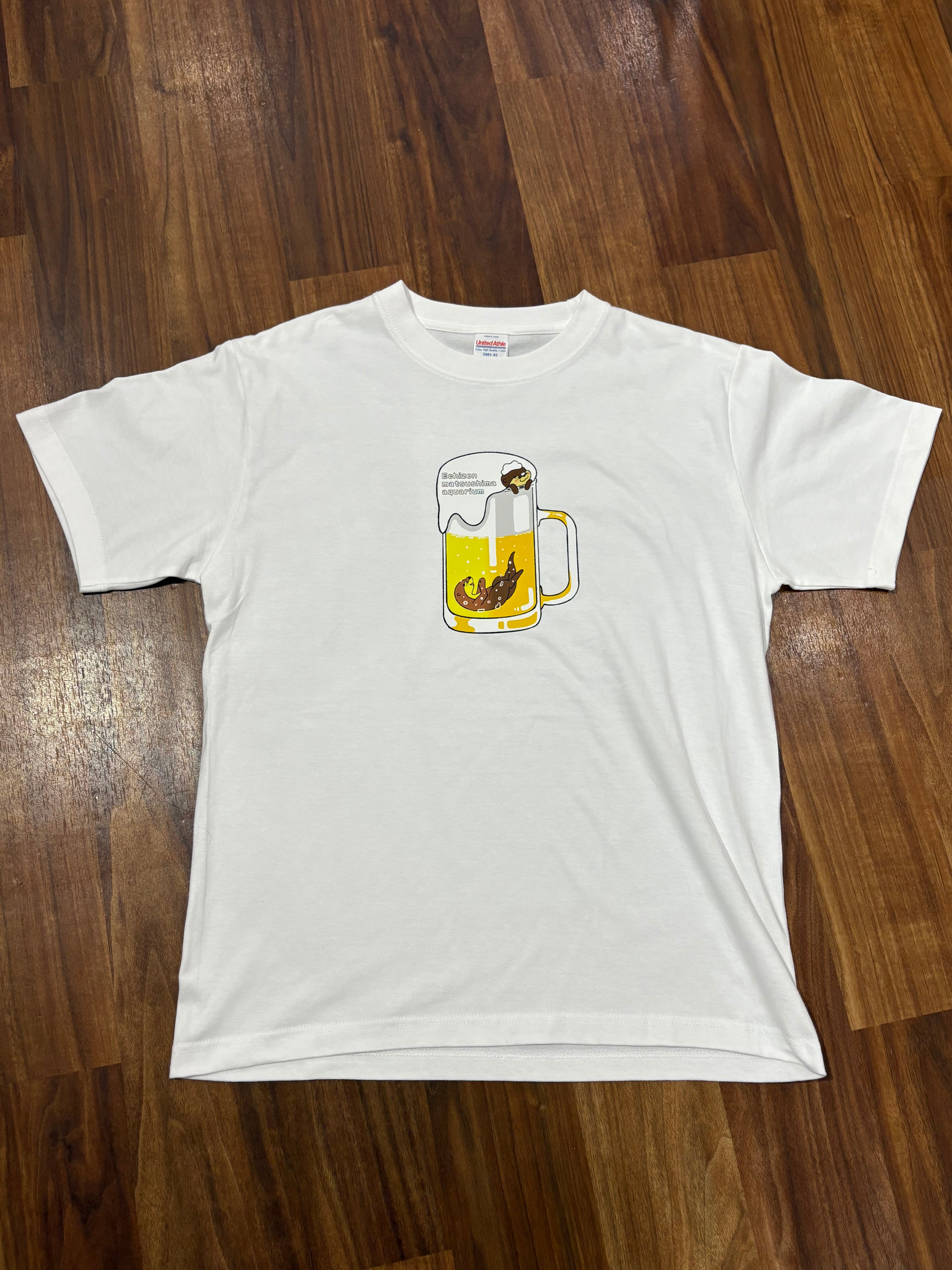 カワウソビールTシャツ【90/100/S/M/L/XL】 | 越前松島水族館 ONLINE SHOP