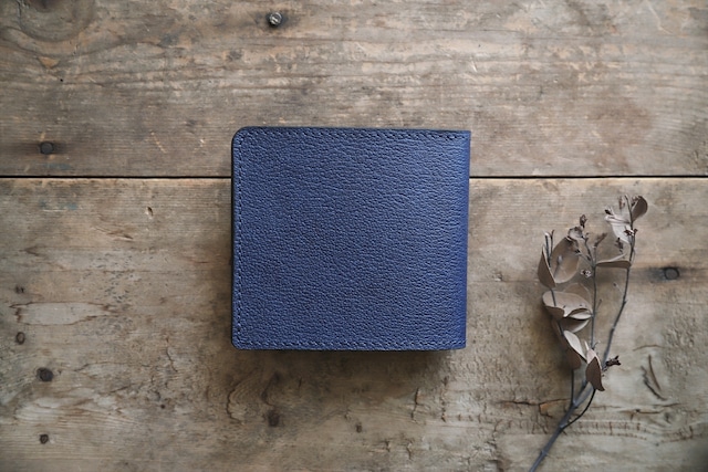 【先行販売】藍染革[shiboai] 薄型財布