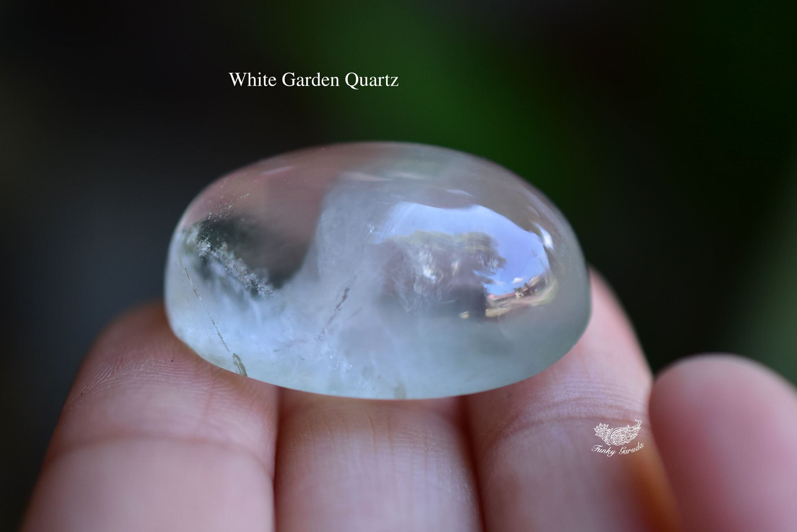 高品質天然石ホワイトガーデンクォーツハートルース