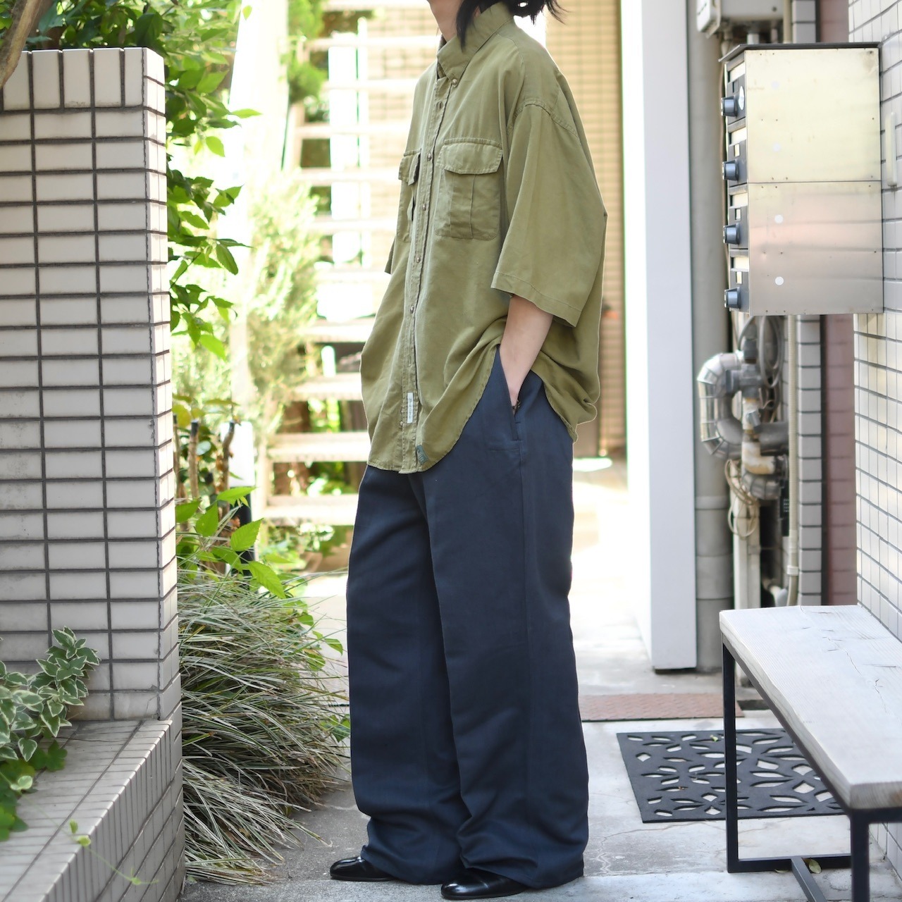BAXTER linen cotton double pocket shirt