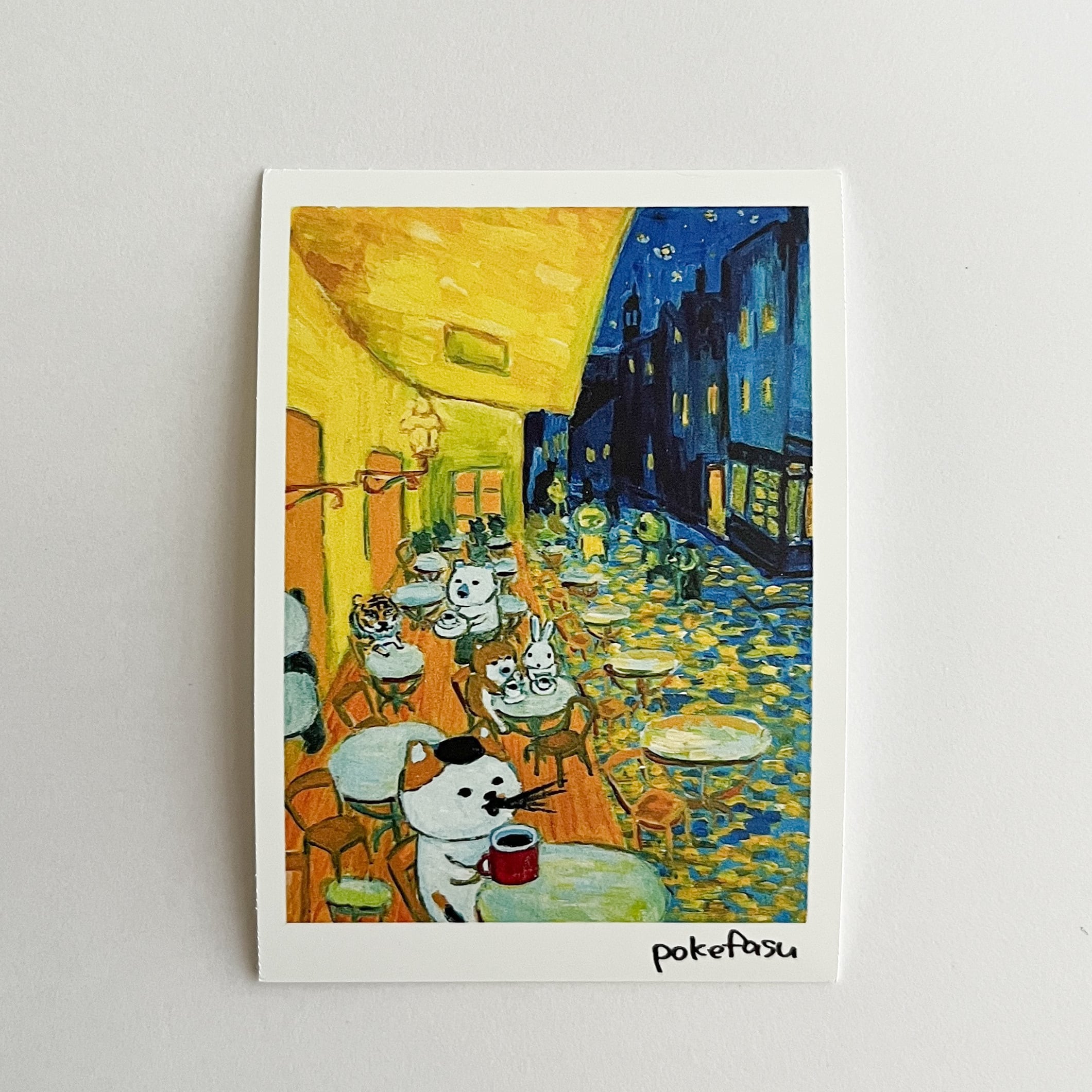 在庫限り】pokefasu ステッカー 夜のカフェテラスのネコ舌 | hmm, by