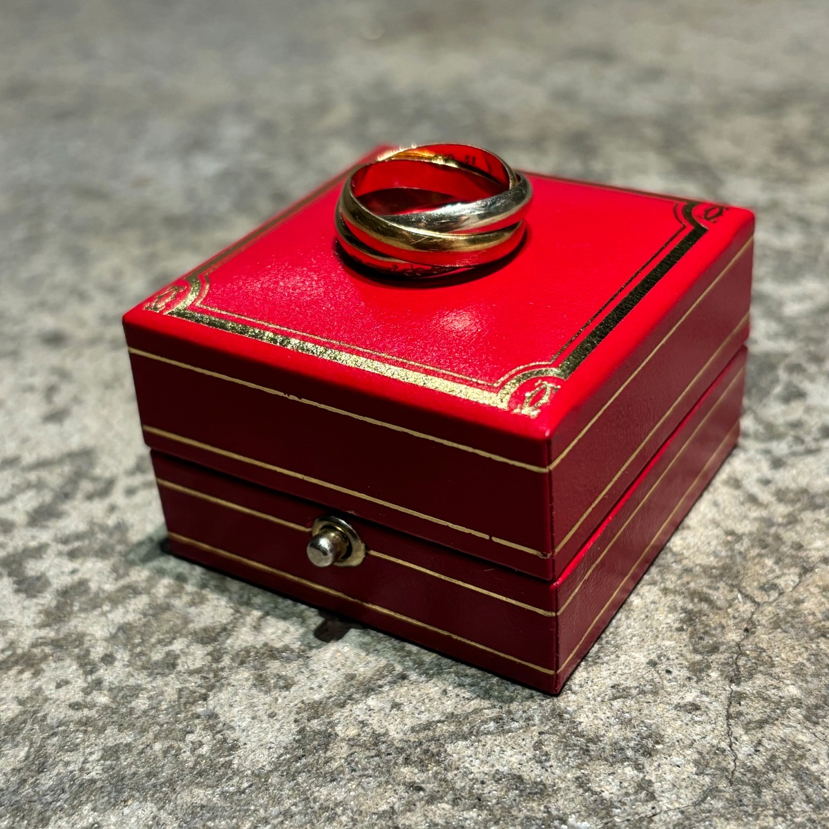 Cartier カルティエ スリーカラーゴールド トリニティリング 指輪 750 
