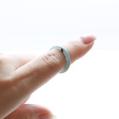 【10号】今季大人気！細め翡翠くり抜き甲丸リングA貨翡翠  jd_rg1944