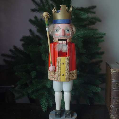 くるみ割り人形　王様　クリスマス飾り　魔除お守り　GDRエルツ民芸品 DDR 東ドイツ ヴィンテージドイツ