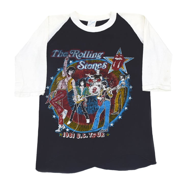 1981 ROLLING STONES ローリングストーンズ TATTOO YOU TOUR パキ綿 ヴィンテージTシャツ 【M】 @AAA1436