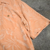 jacquard weave design aloha shirt salmon pink