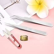 GOOMAND 手芸工具 8点セット アクセサリー制作 ピンセット・ニッパー・ハサミ付き (平やっとこ、丸やっとこ、マルカン、目打ち)