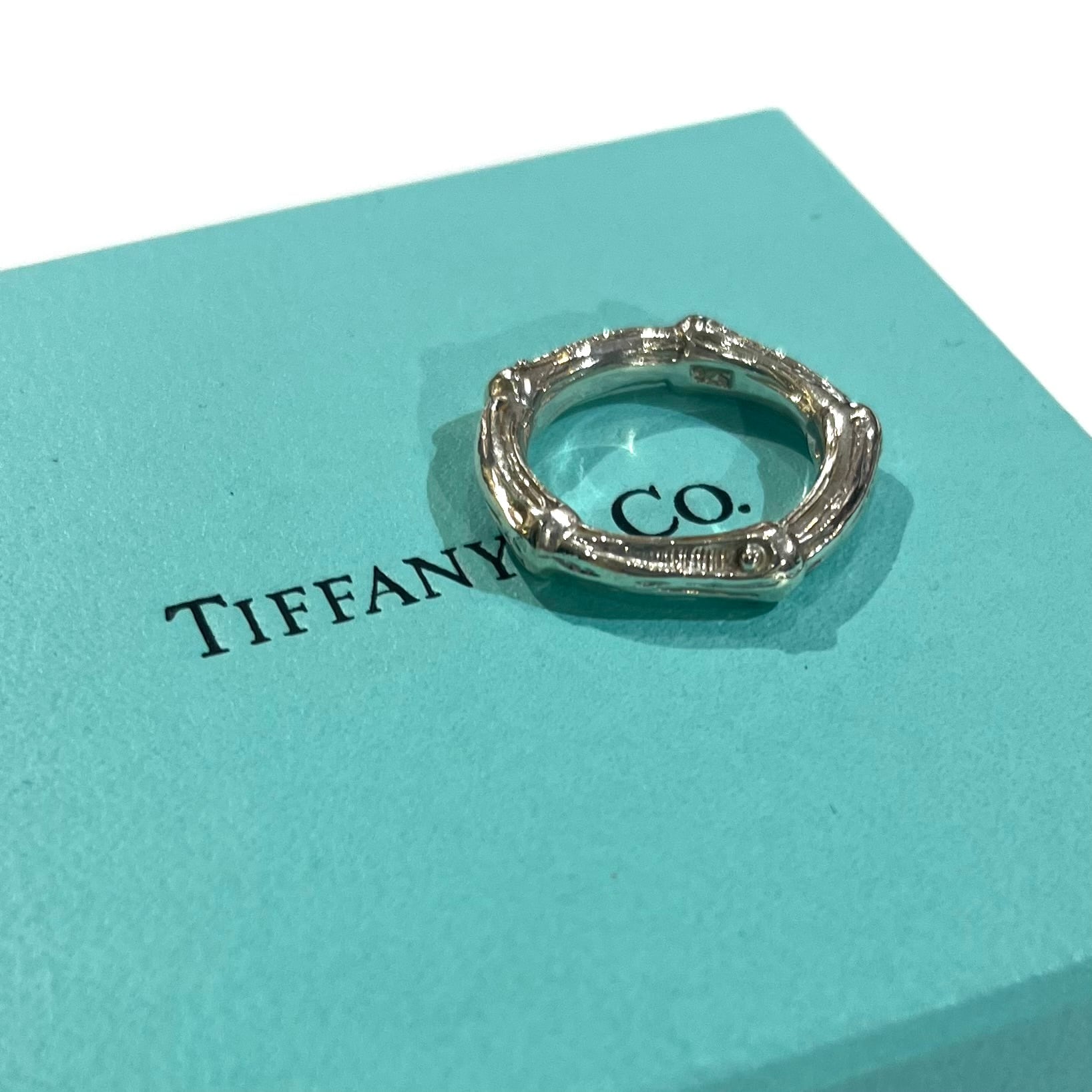 TIFFANY&CO.】2166 TIFFANY &CO バンブーリング 14-15号／シルバー925
