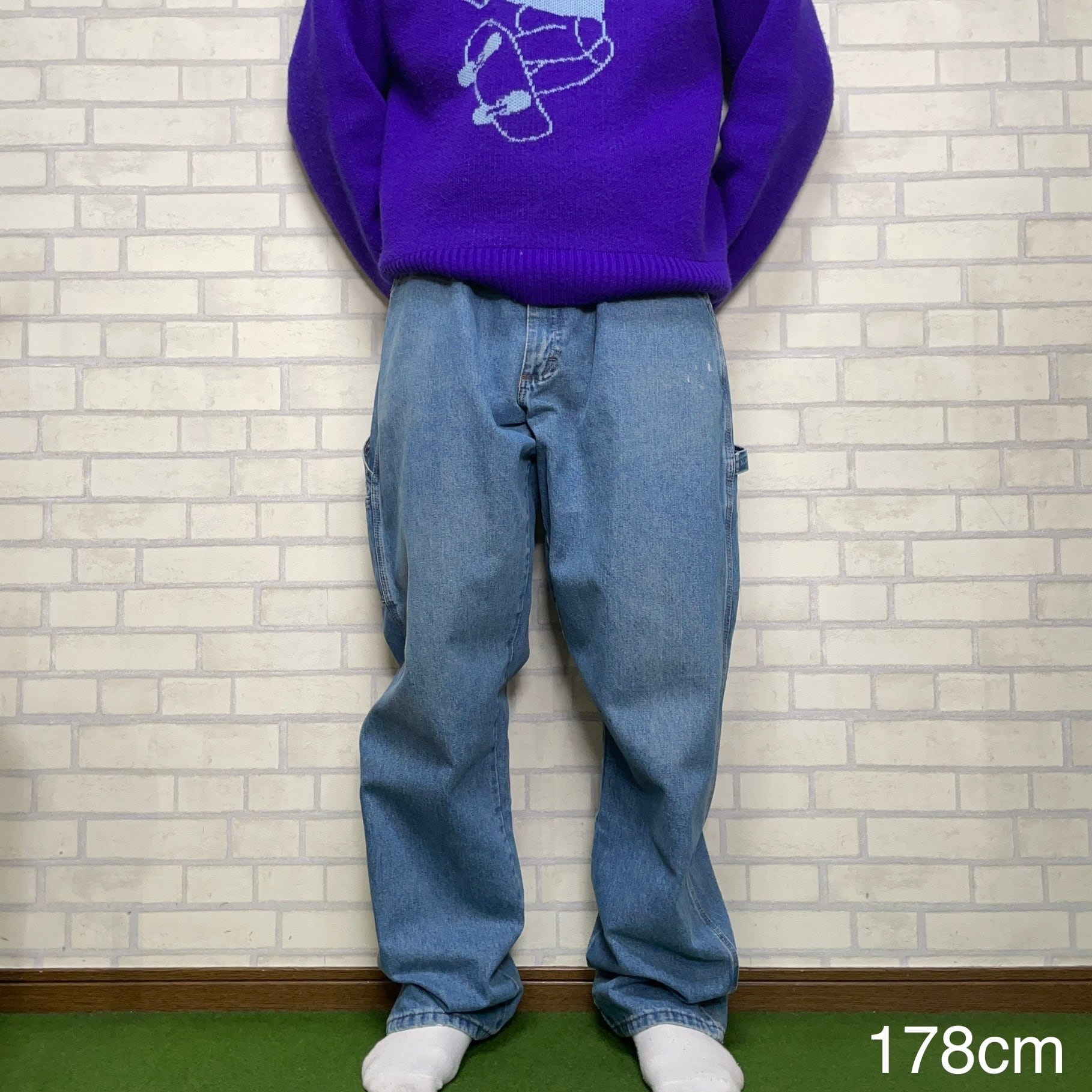 W34×L34】wrangler ペインターデニムパンツ ブランドタグ | 古着屋OLDGREEN