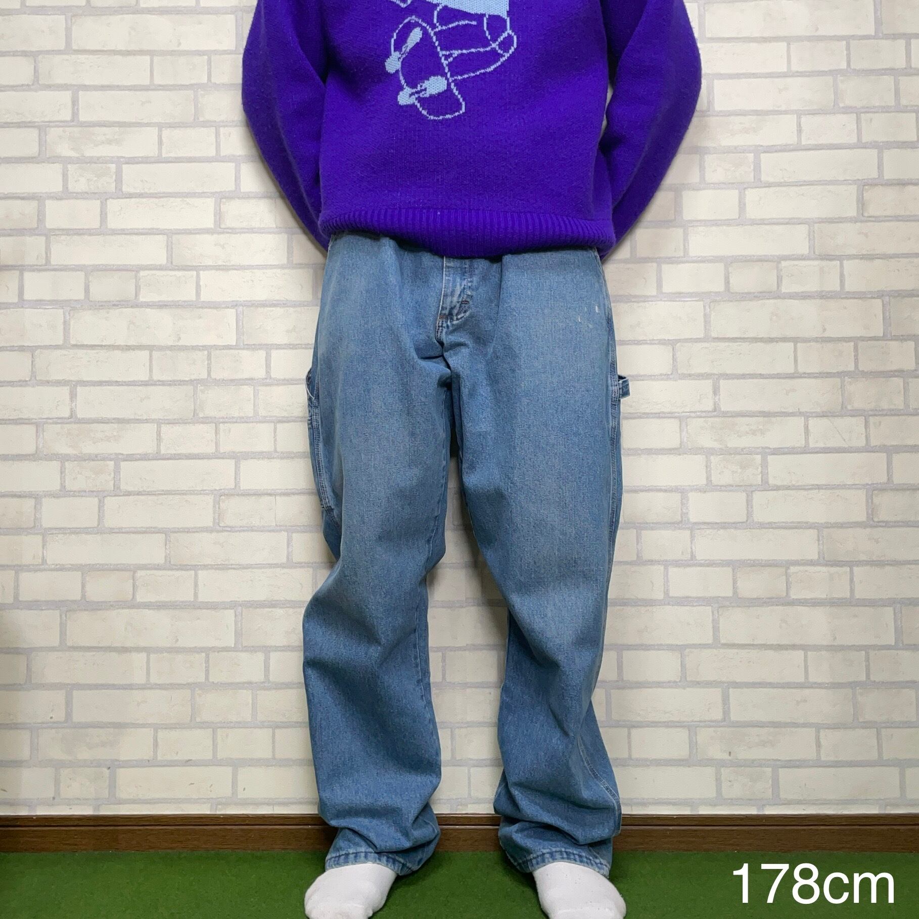 W34×L34】wrangler ペインターデニムパンツ ブランドタグ | 古着屋OLDGREEN