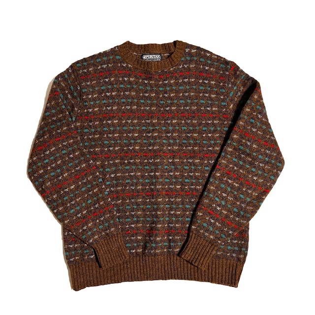80's USA製 Shetland wool knit PURITAN