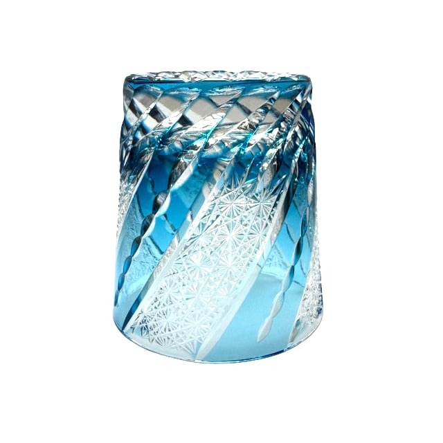 古物水指 江戸切子 瑠璃 共箱入 | 錦玉堂オンラインショップ 切子水