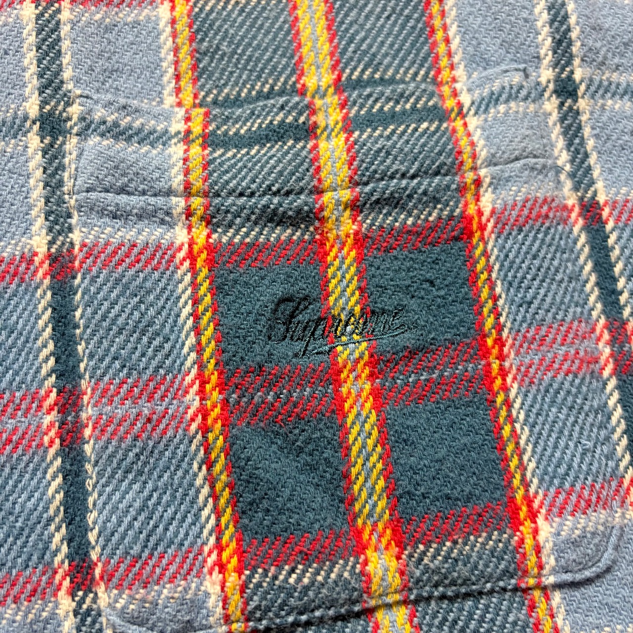 SUPREME pullover plaid heavy flannel shirt