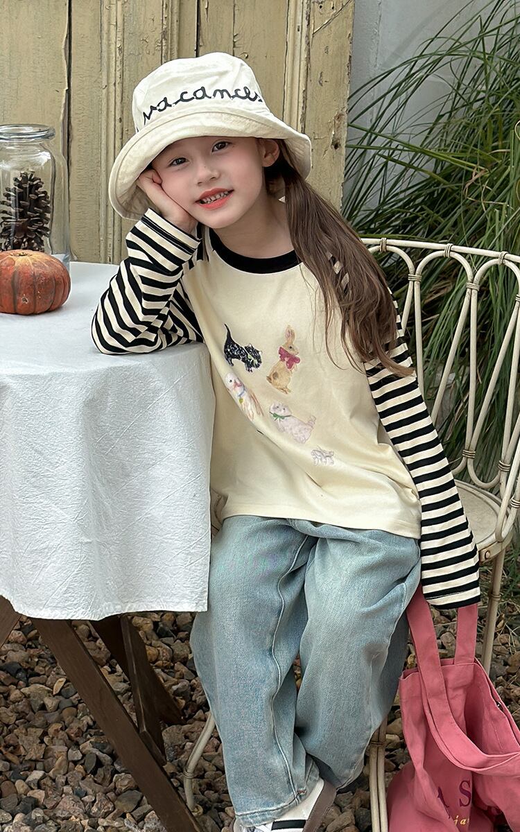 5color イラストラグランロンT