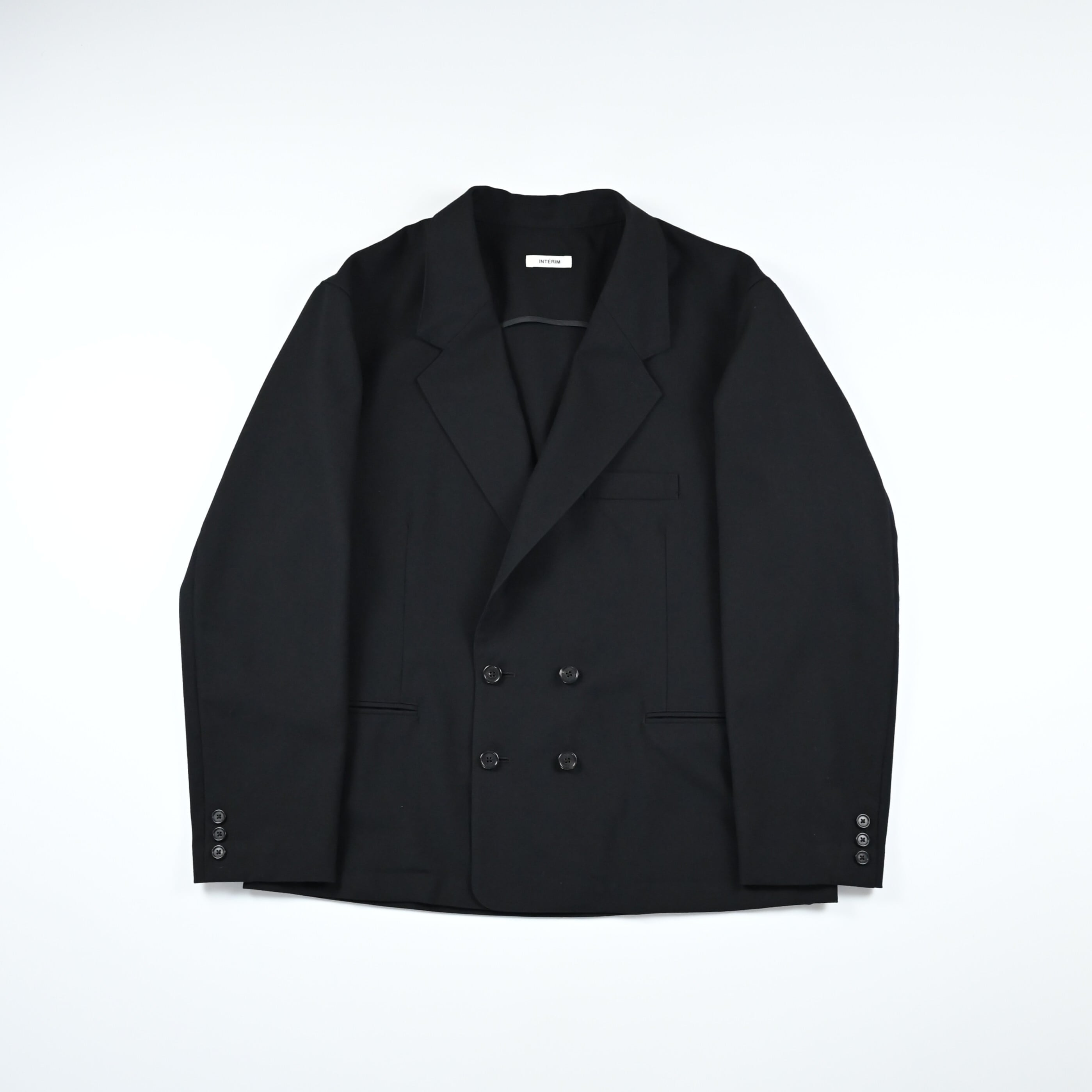 ジャケット・アウター INTERIM MILITARY COVERALL INTERIM / MILITARY WOOL SERGE PIPING DOUBLE JACKET | GANKO