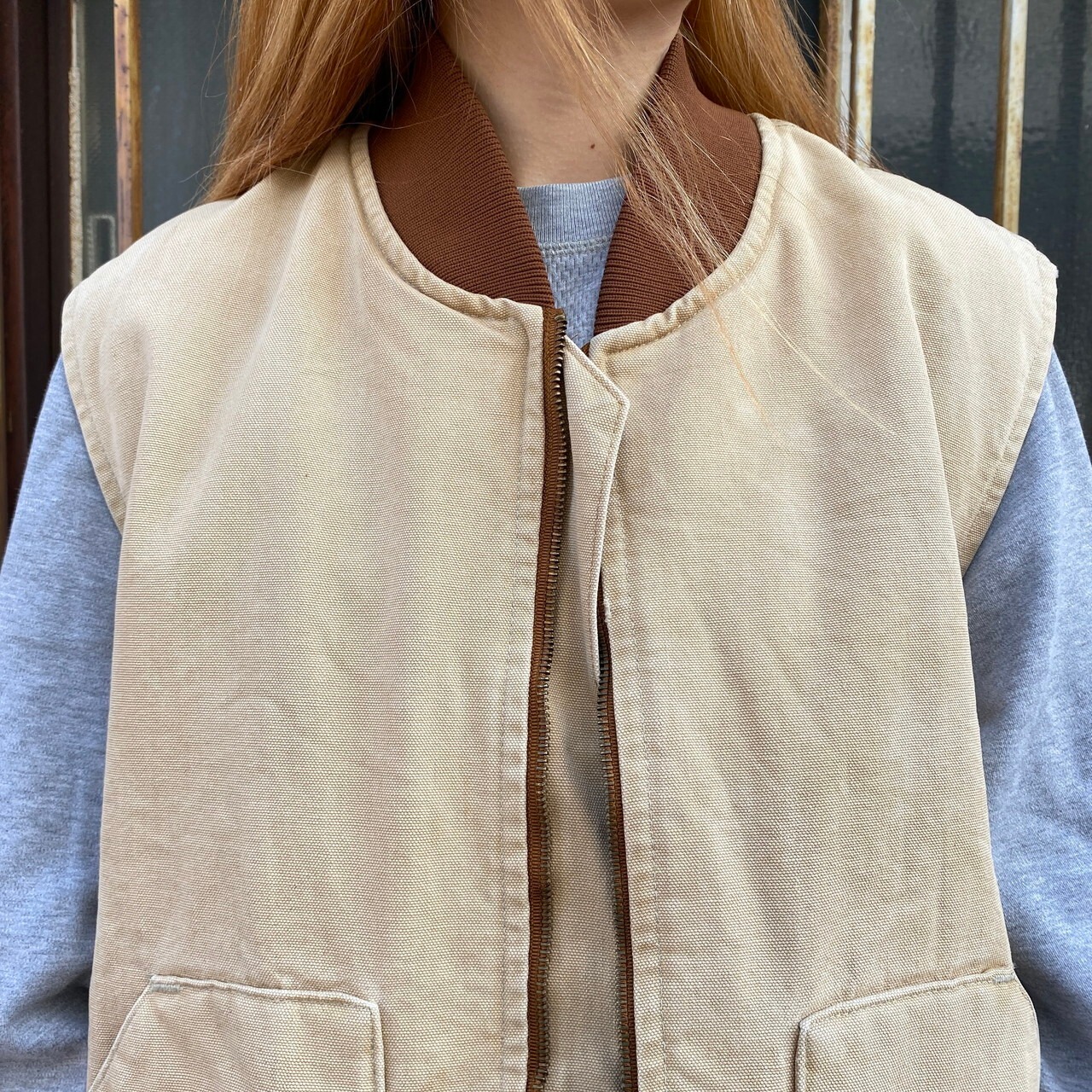 USA製 Carhartt カーハート ダック地 ベスト メンズXL 古着 90s 