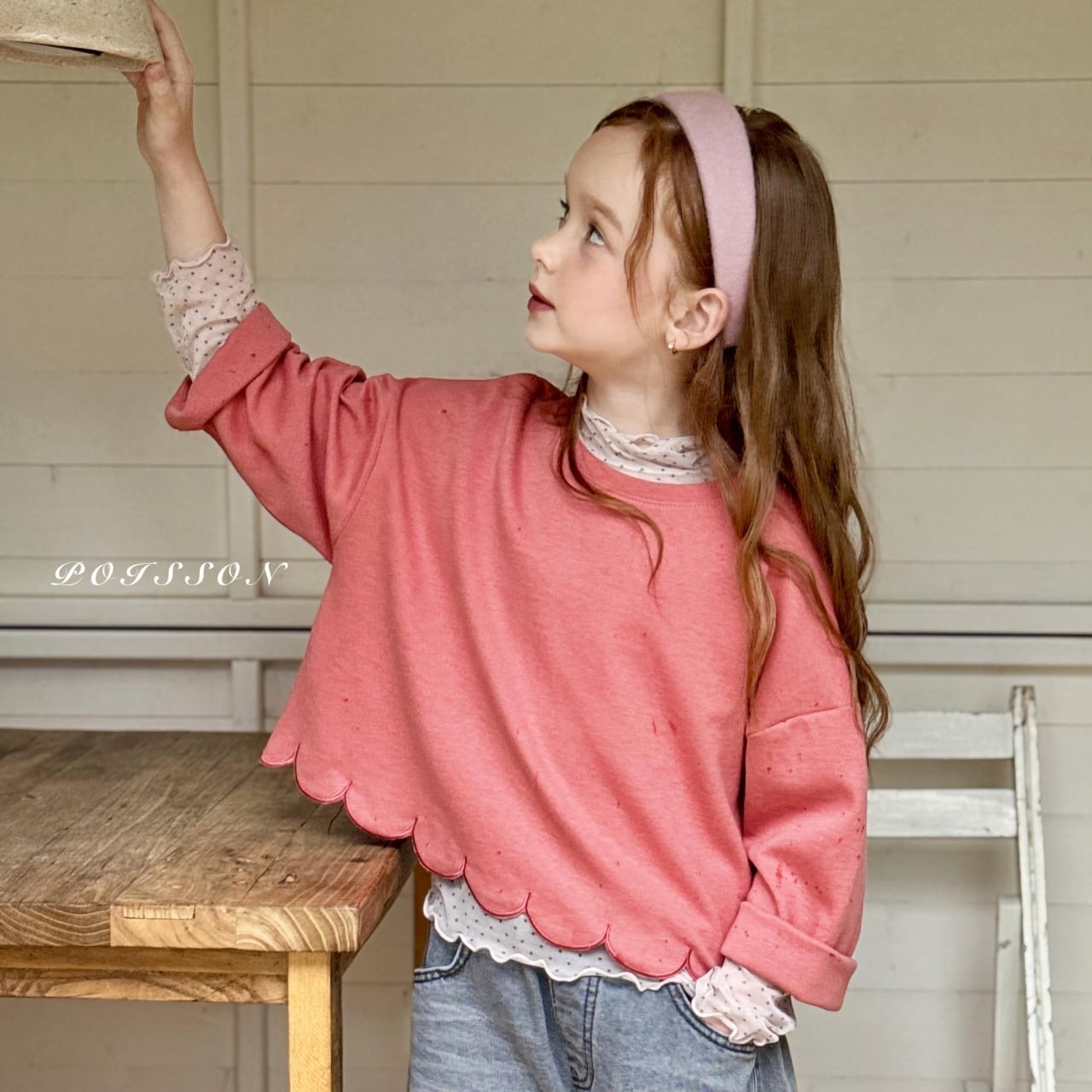 «Sold out»«ジュニアサイズあり»«poisson» スカラップmtm 2colors