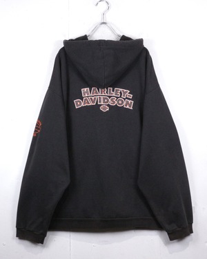 【Caka act2】“Harley-Davidson” Good Fade Zip Up Hoodie