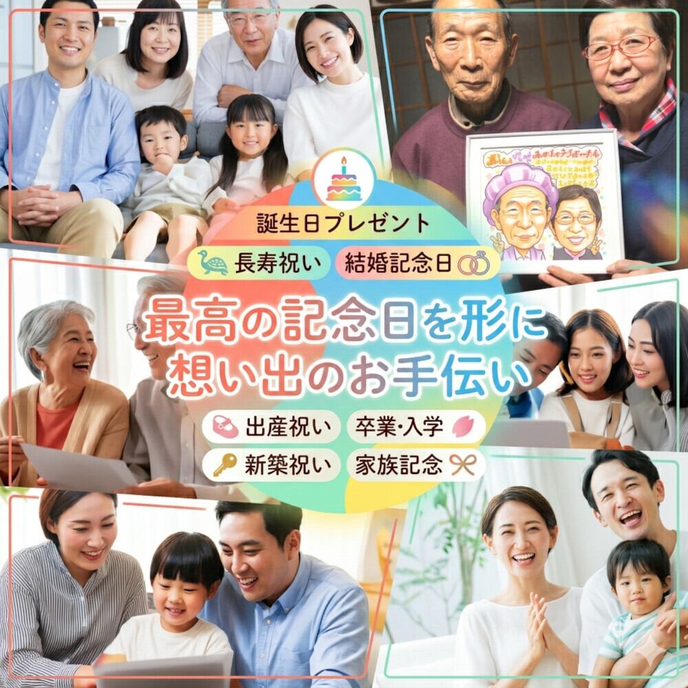最短発送 ラッピング付】 手描き似顔絵 記念日に間に合う 急ぎの