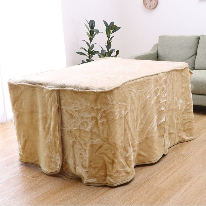 ハイタイプ（高脚）用 こたつ中掛け毛布 洗える 『ハイタイプ中掛（BOX）』 約90×90×65cm ボックスタイプ