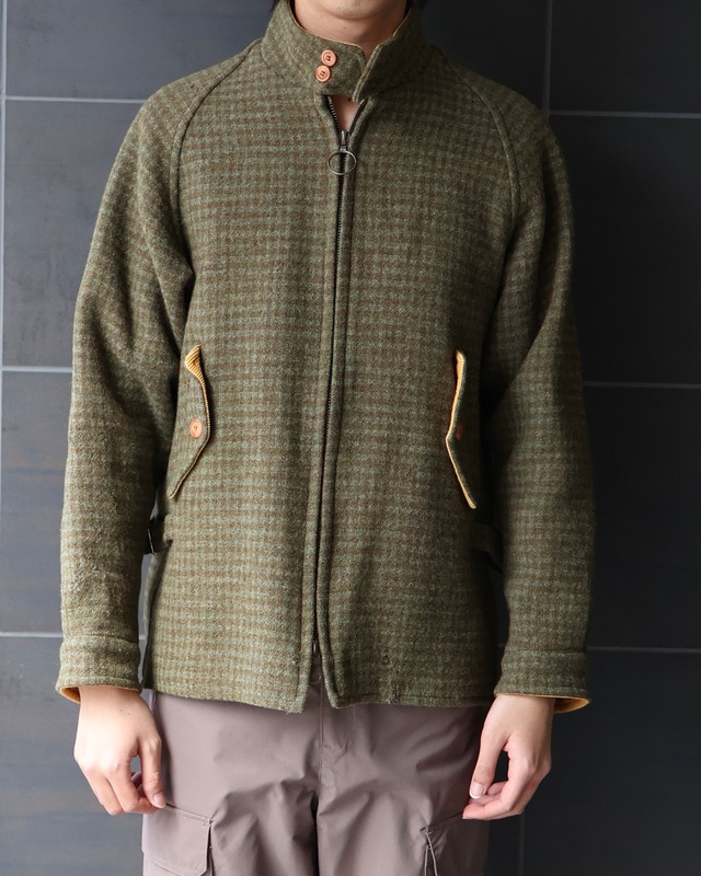 Check side buckle double zip blouson