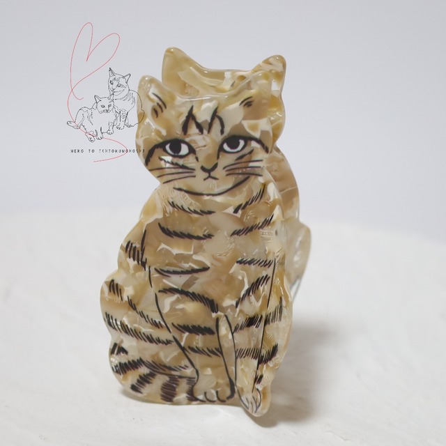 Matsuo Miyuki Cat Hair Clip Noisettes