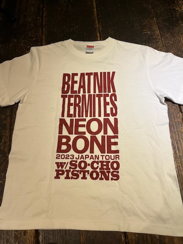 BEATNIK TERMITES & NEON BONE JAPAN TOUR 2023 来日記念T/SH WHITE