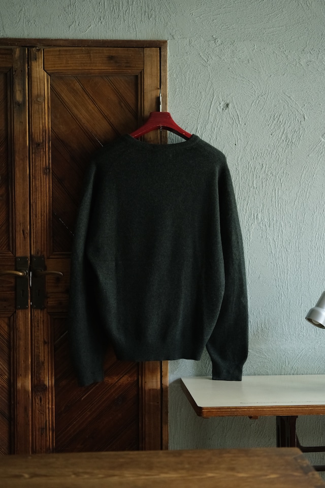 Utah/80-90's "Brooks Brothers" v-neck cashmere sweater/green