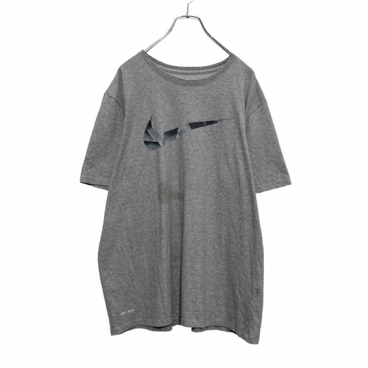 NIKE 半袖 プリント Tシャツ XL グレー ロゴ ビッグサイズ スポーツ 