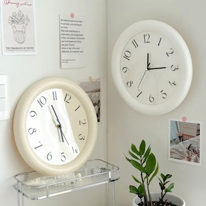 object round wall clock / オブジェ ラウンド ウォールクロック シンプル ナチュラル 壁掛け時計 韓国雑貨