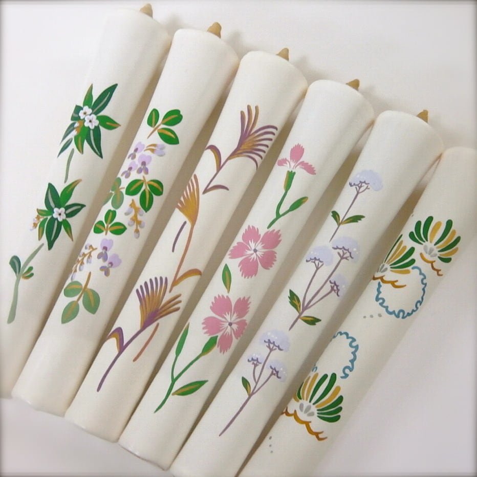 10号 万葉の花〜むらさき・萩・ススキ・撫子・藤袴・雪輪松の和