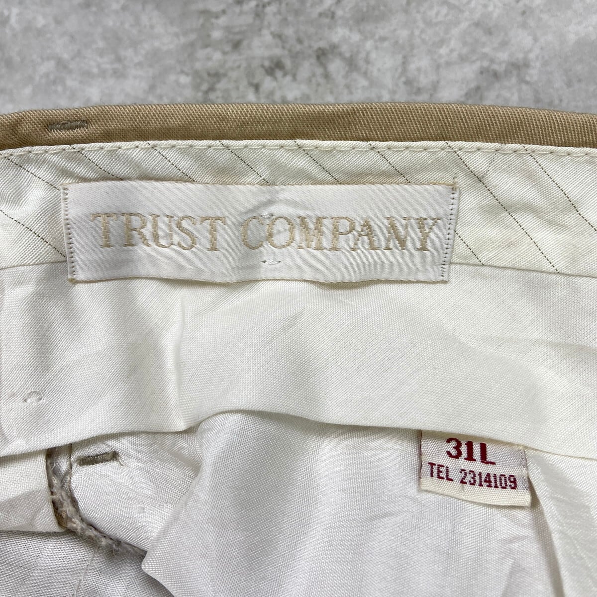 TRUST COMPANY 2タック ワイドスラックスパンツ メンズW31 古着 ライト