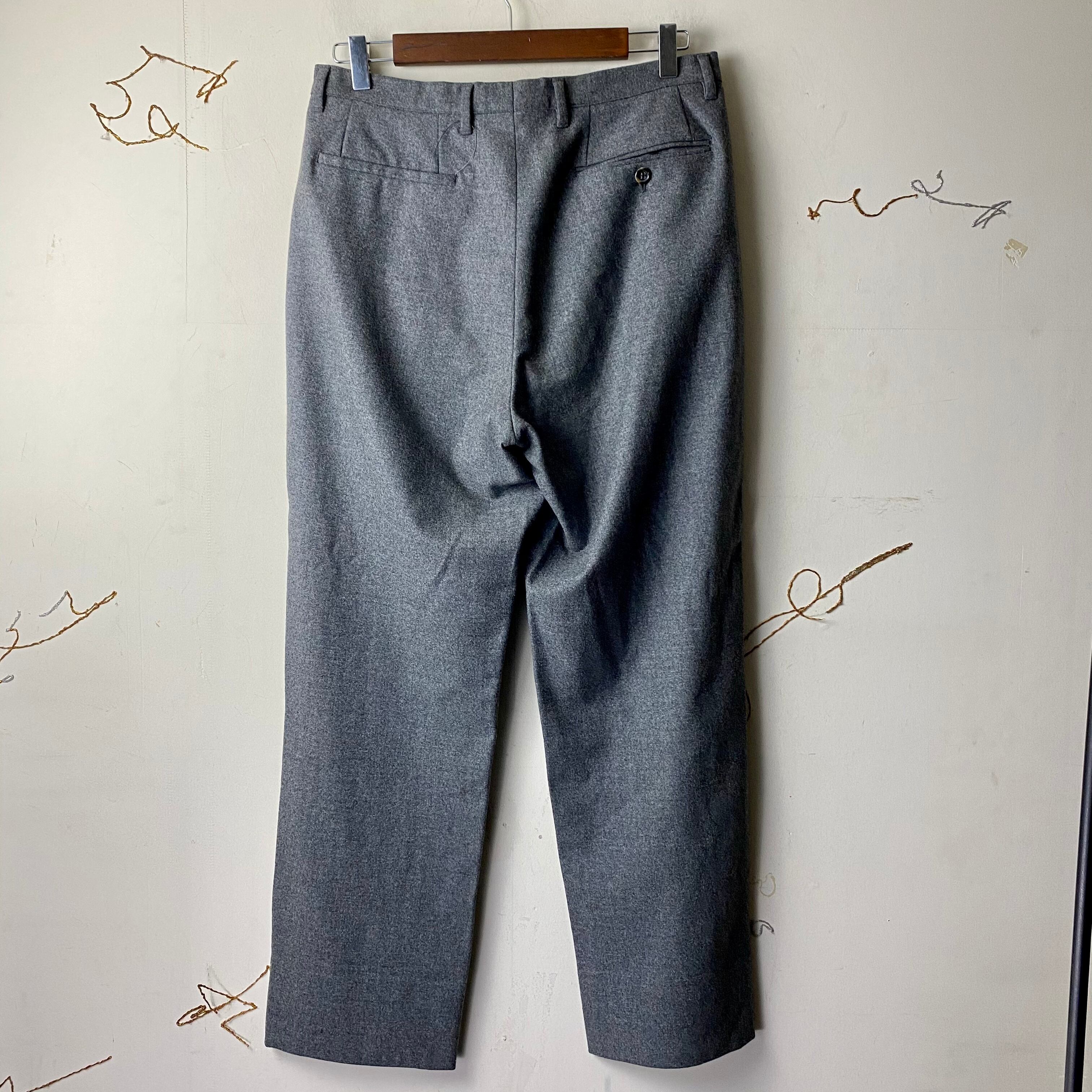 JIL SANDER charcoal gray color wool slacks | NOIR ONLINE