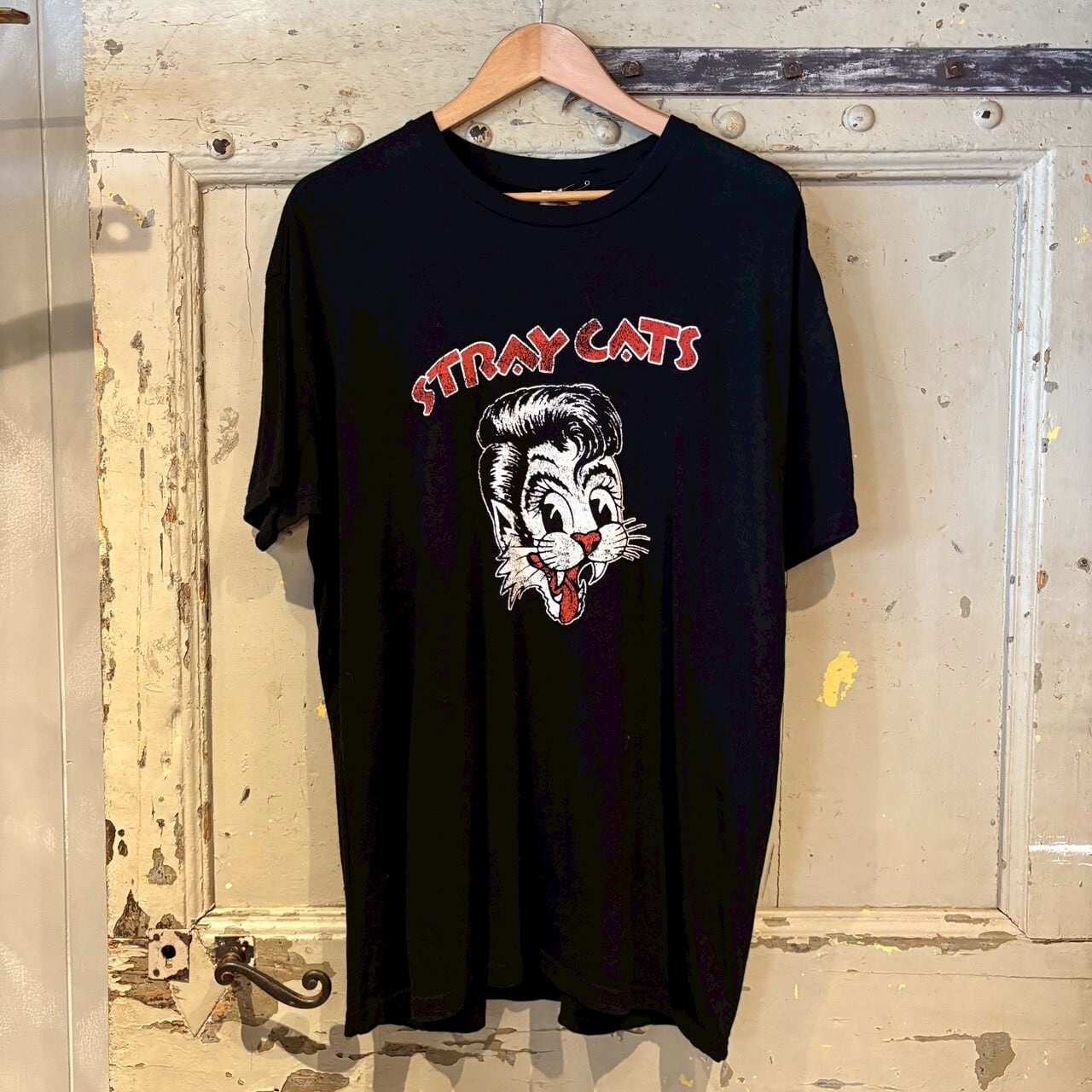 Stray 猫　黒 Tシャツ Lサイズ STRAY CATS ロカビリー ブラック バンド Tシャツ ストレイ・キャッツ