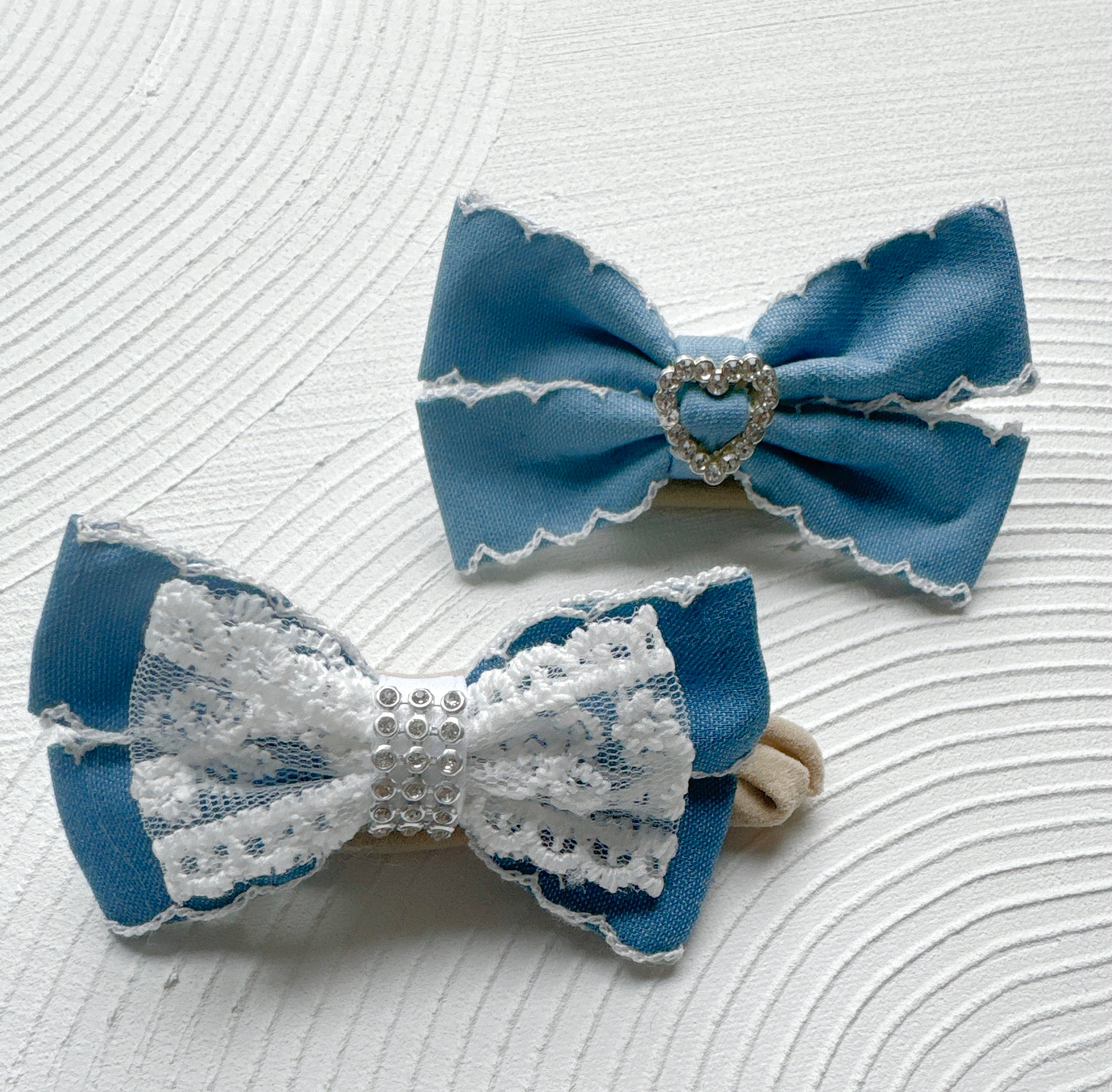 色々デニムリボンのヘアバンド