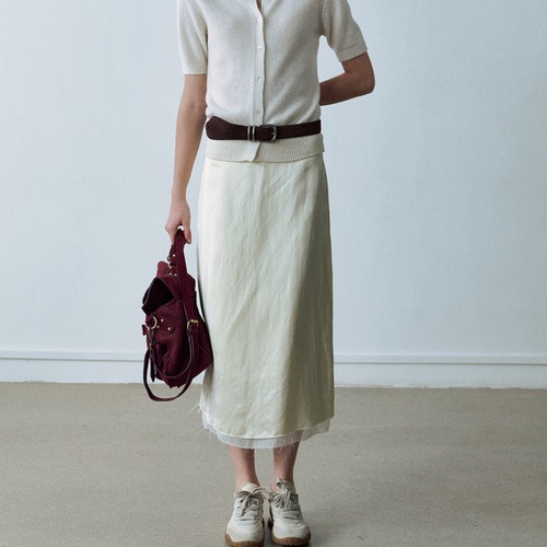 Layered Linen Skirt　T6212