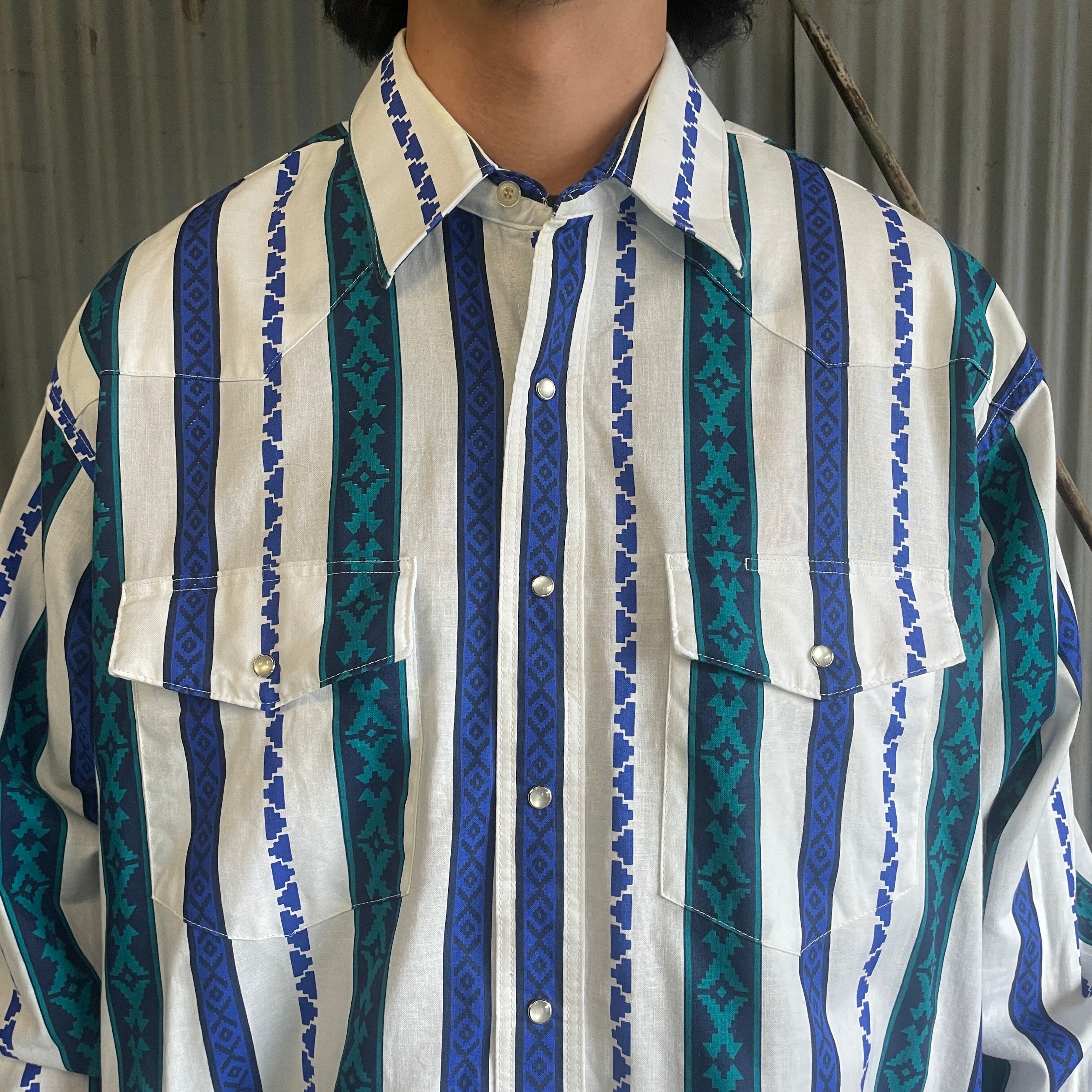 古着 90年代 ラングラー Wrangler WESTERN SHIRTS ストライプ柄 半袖 ウエスタンシャツ メンズL相当 ヴィンテージ /eaa571354 90年代 Wrangler WESTERN SHIRTS ラングラー 半袖ウエスタンシャツ